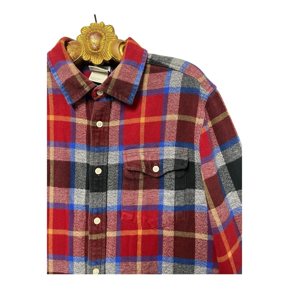 THE NORTH FACE Check Flannel Rugged Outdoors Long Sleeve Shirt Men’s Medium